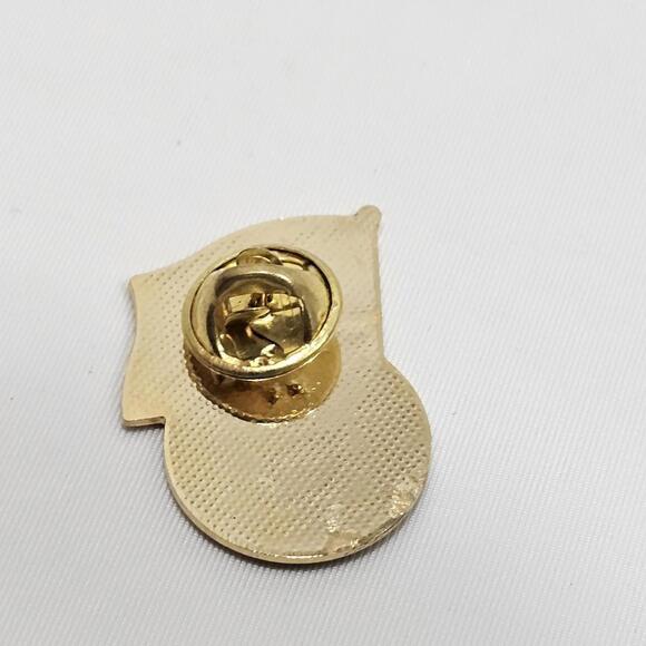 Vintage United States Navy American Flag Gold Tone Lapel Hat Pin USN USA - Picture 2 of 3